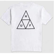 Camiseta Manga Corta HUF Set Triple Triangle Blanca